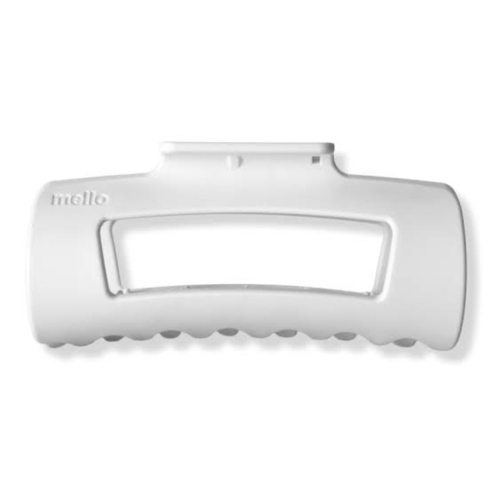 Mello Cloud Clip Hair Claw Marshmallow White Matte Large Rectangular Accessory